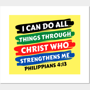 I can do all things through Christ who strengthens me | Christian Saying Posters and Art